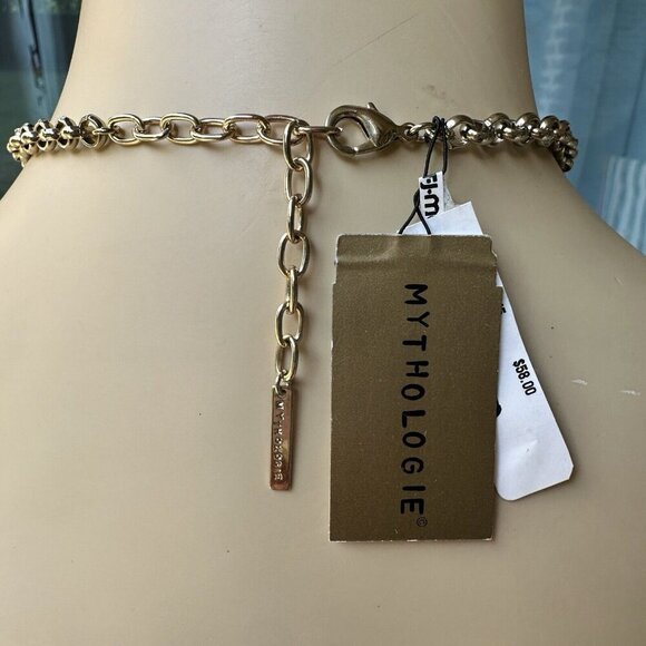 VTG Necklace 19" Mythologie Crystals Floral Rhinestones Teal Green Pink NWT‎ - Picture 8 of 10